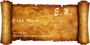 Eipl Mara névjegykártya